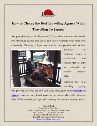 How to Choose the Best Travelling Agency While Travelling To Japan?