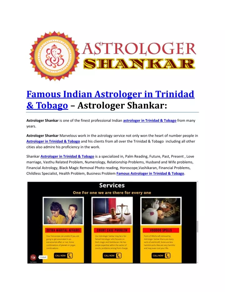 famous indian astrologer in trinidad tobago
