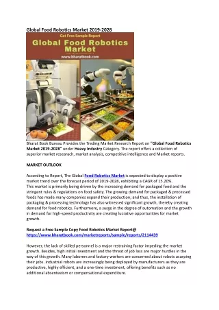global food robotics market 2019 2028