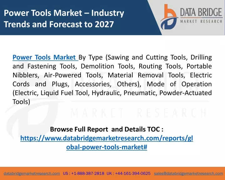 power tools market industry trends and forecast