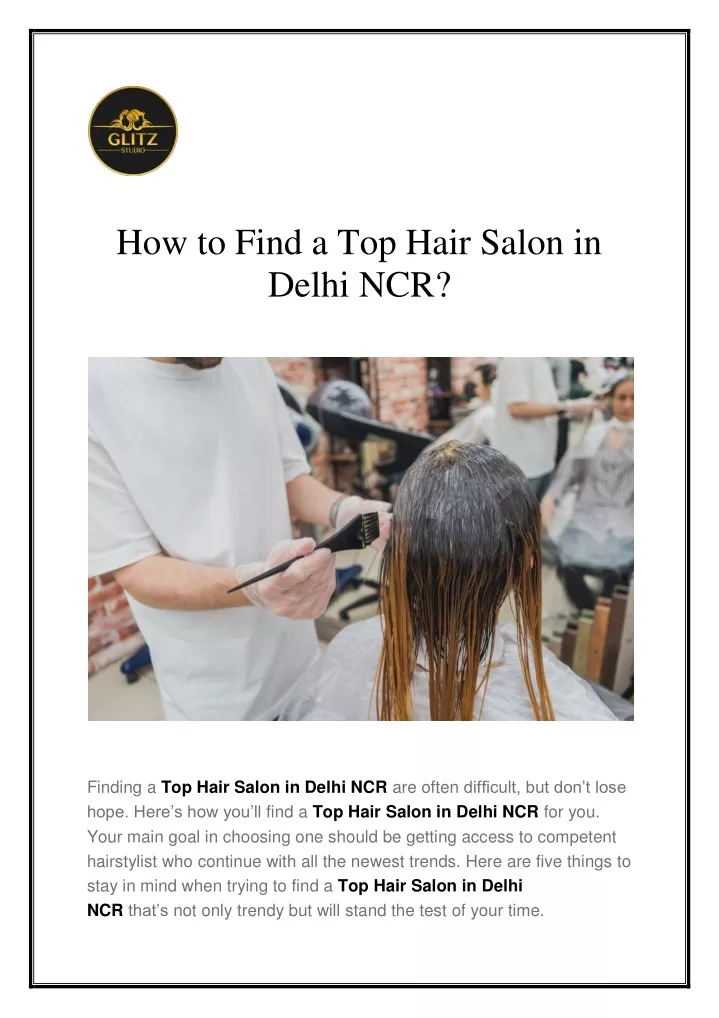how to find a top hair salon in delhi ncr