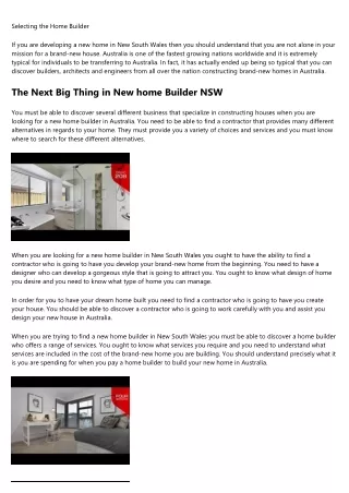 Become an Expert on New home Builder Australia by Watching These 5 Videos