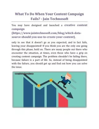 what to do when your content campaign fails jain