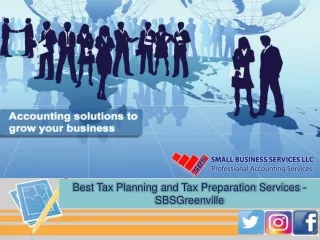Best Tax Planning and Tax Preparation Services - SBSGreenville