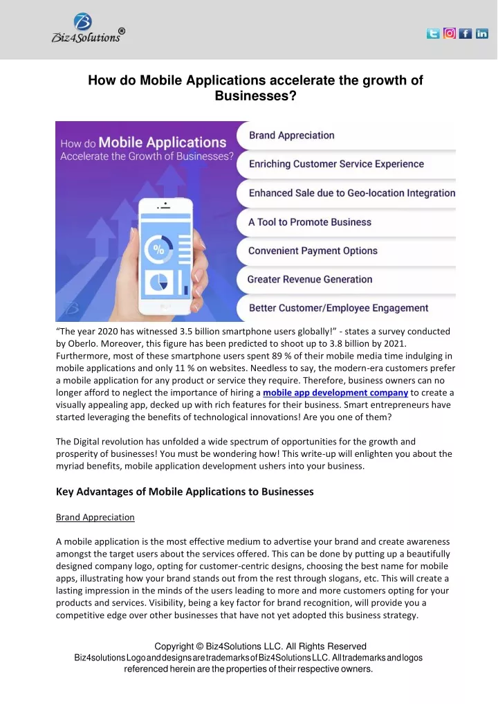 how do mobile applications accelerate the growth
