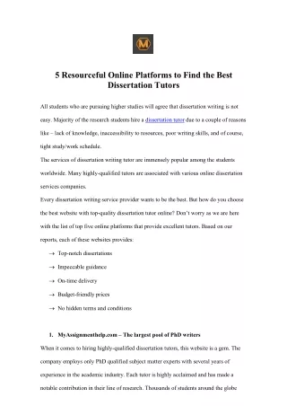 5 resourceful online platforms to find the best