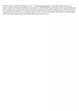 thi t k website chu n seo t i ghouse