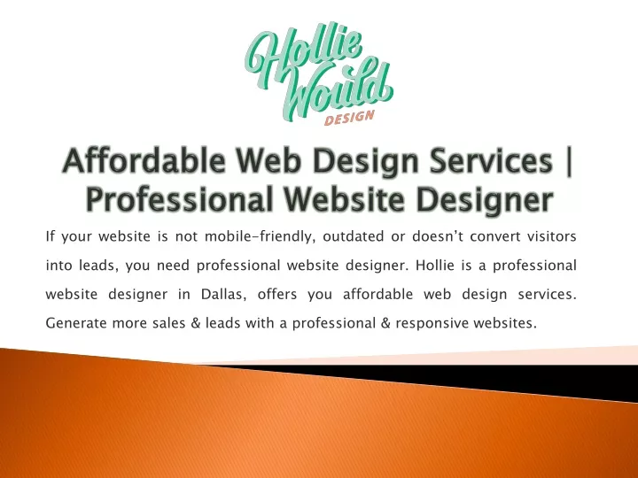 affordable web design services professional website designer