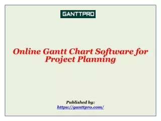 Online Gantt Chart Software for Project Planning