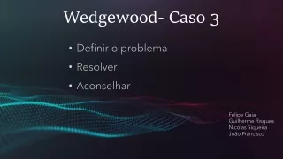 Wedgewood análise CVP
