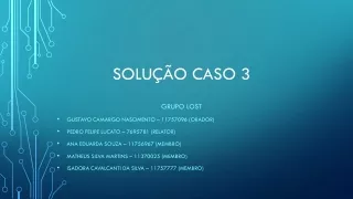 Grupo Lost - Solução do estudo de caso 3