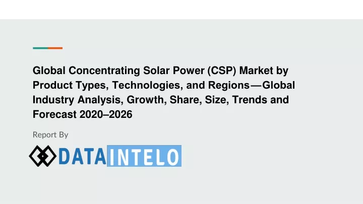 global concentrating solar power csp market