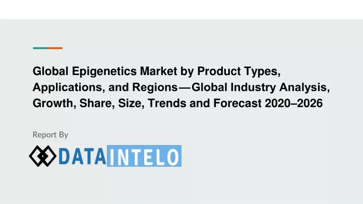 global epigenetics market by product types