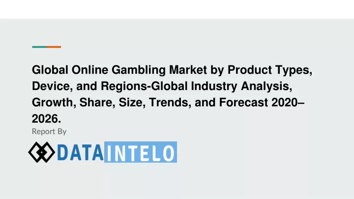 global online gambling market by product types