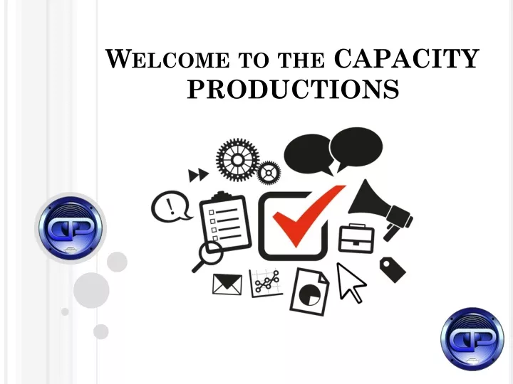 welcome to the capacity productions