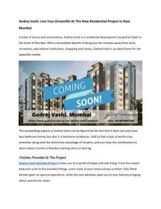 godrej vashi live your dreamlife