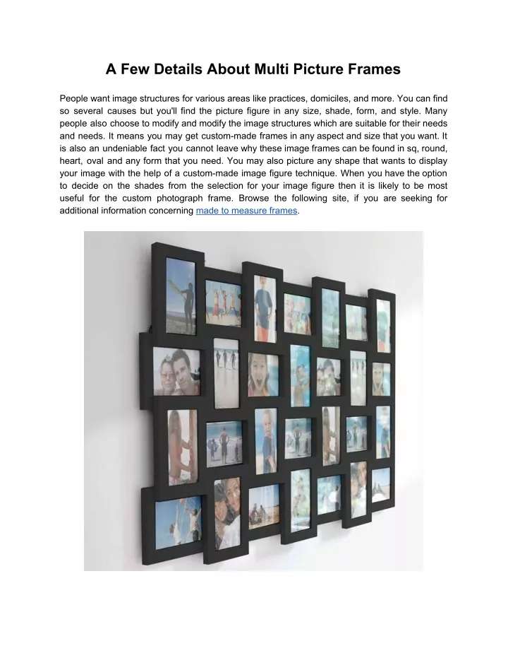 a few details about multi picture frames