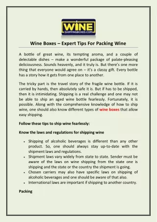 wine boxes expert tips for packing wine
