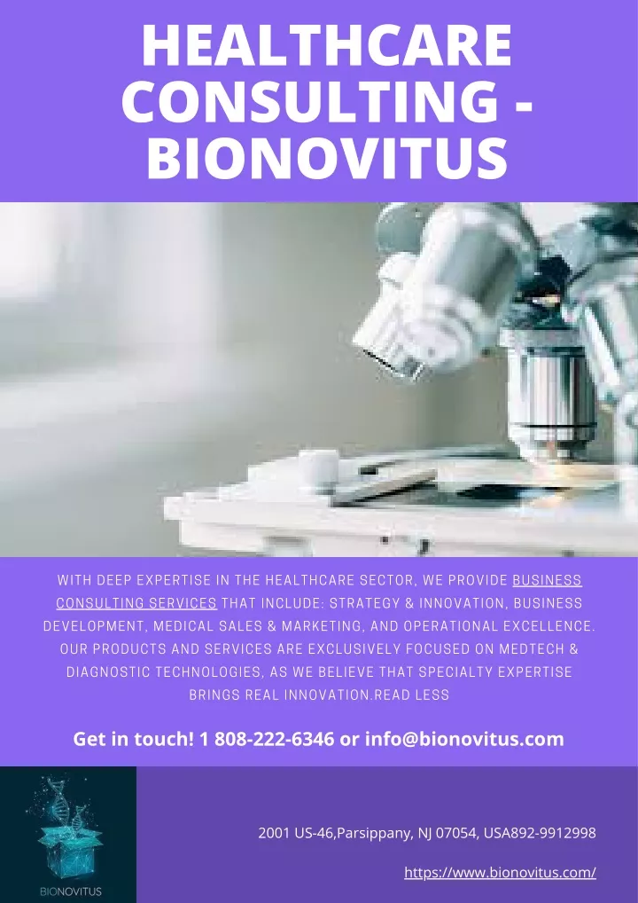healthcare consulting bionovitus