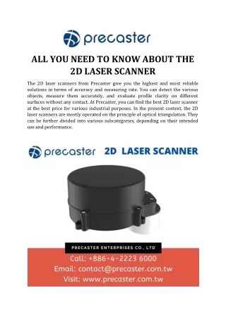 all you need to know about the 2d laser scanner