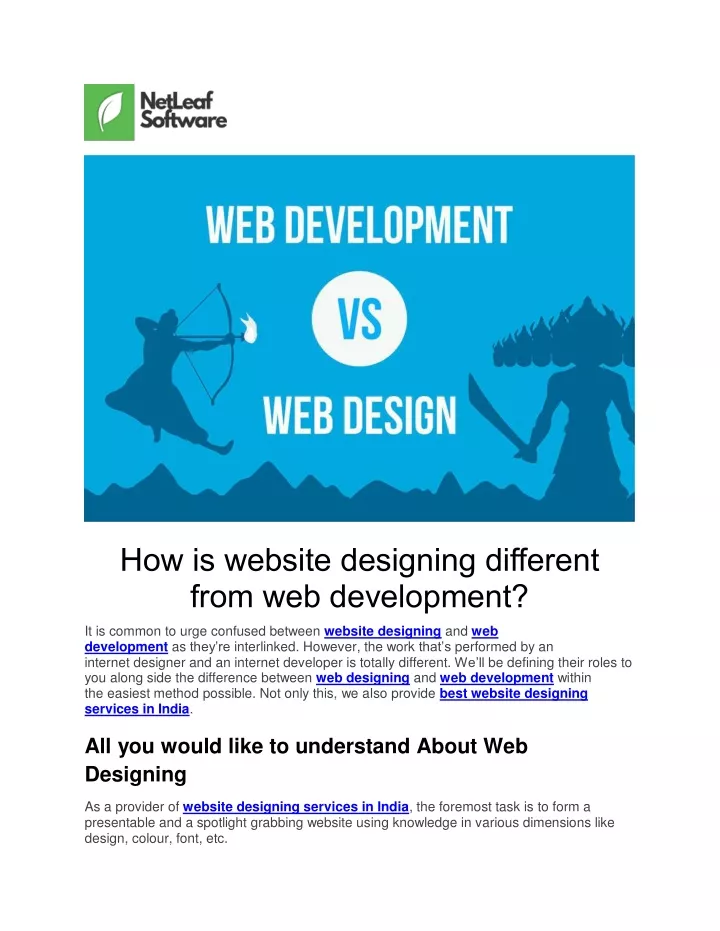 how is website designing different from