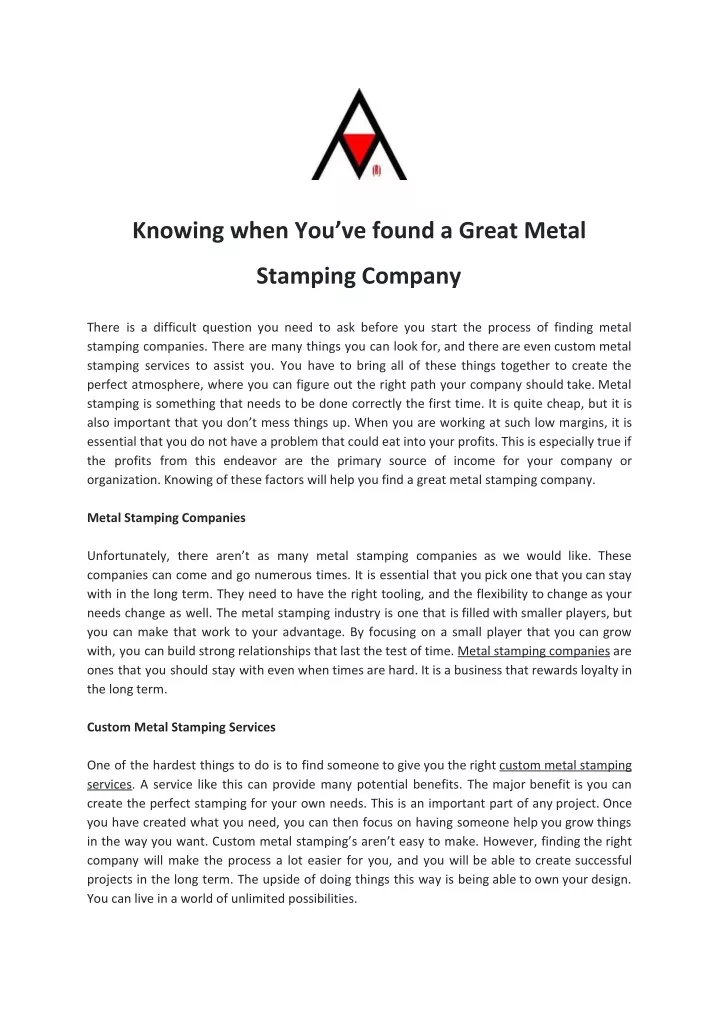 knowing when you ve found a great metal