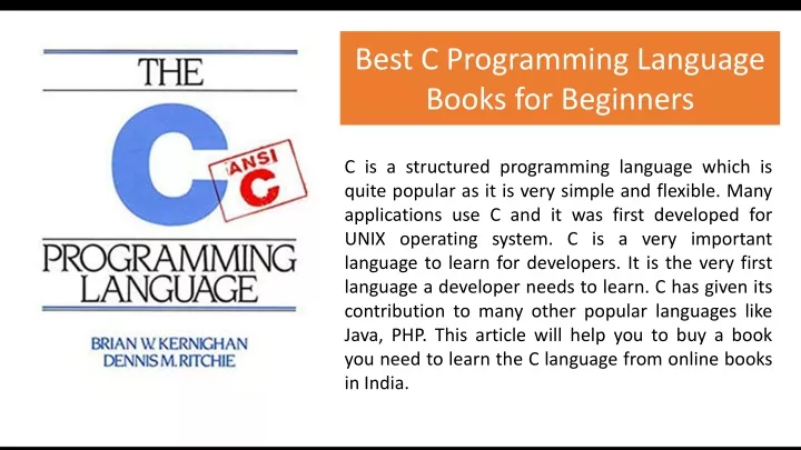best c programming language books for beginners