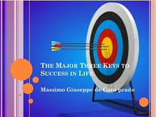 Massimo Giuseppe de Caro prado - 3 keys to success in life