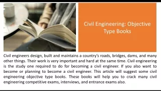 Civil Engineering: Objective Type Books