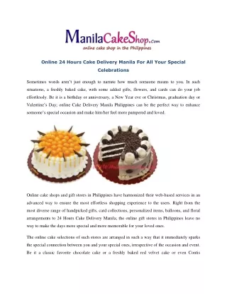 Cake Shop in Manila