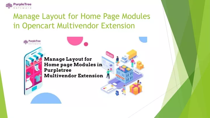 manage layout for home page modules in opencart multivendor extension