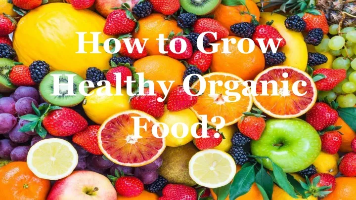 how to grow healthy organic food