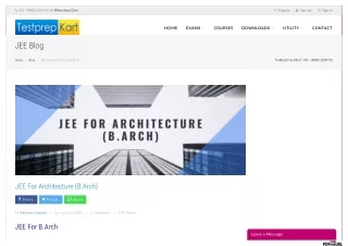 JEE For Architecture (B.Arch)