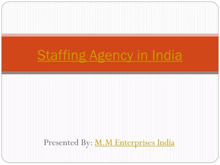 staffing agenc y in india