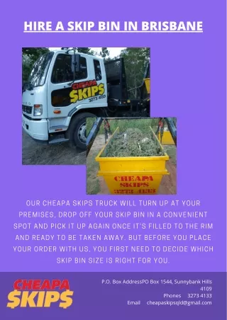 hire a skip bin in brisbane