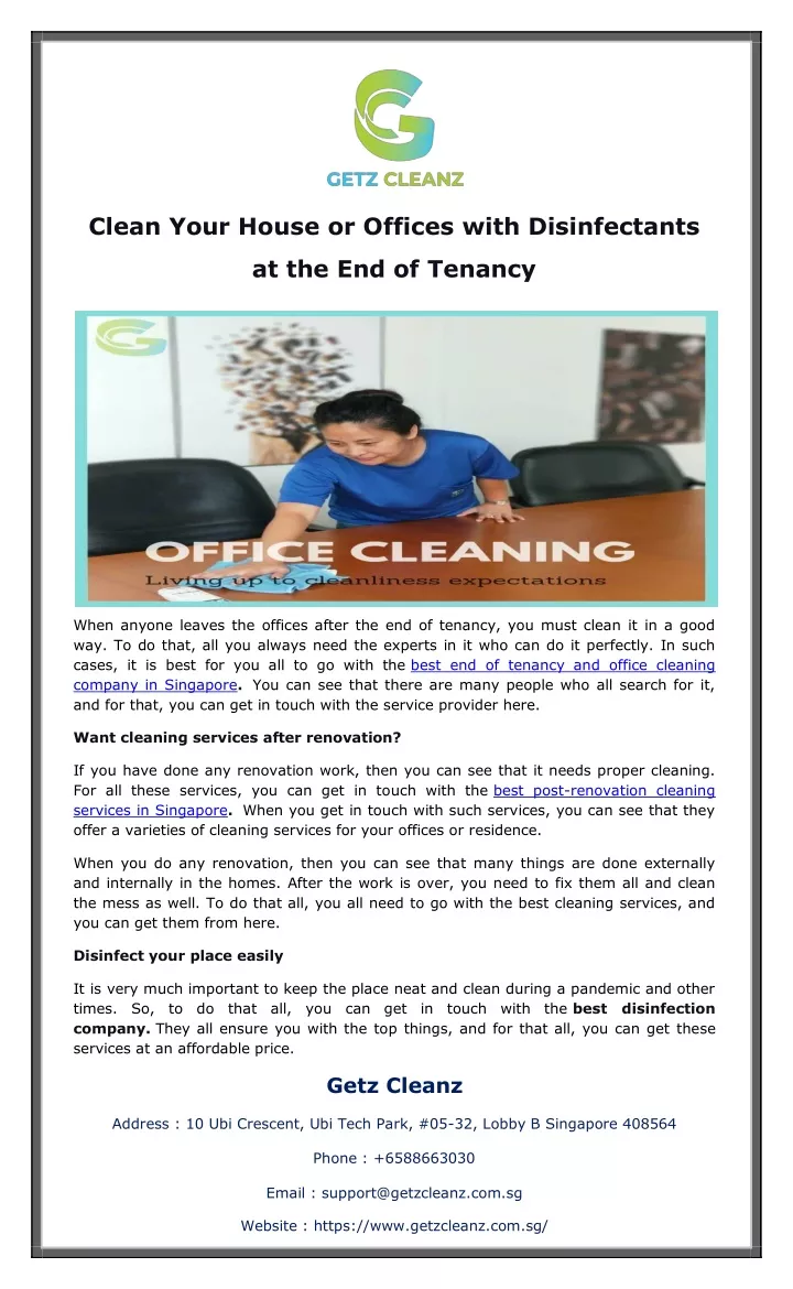 clean your house or offices with disinfectants