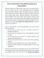 How To Send Emails To The Multi Recipients By A Hotmail Mail? - slide 1