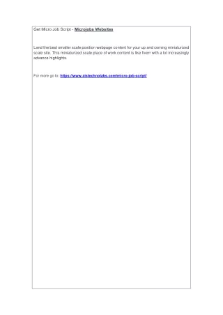 get micro job script microjobs websites