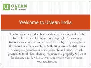 UClean India -  Laundry and Dry Cleaning Services