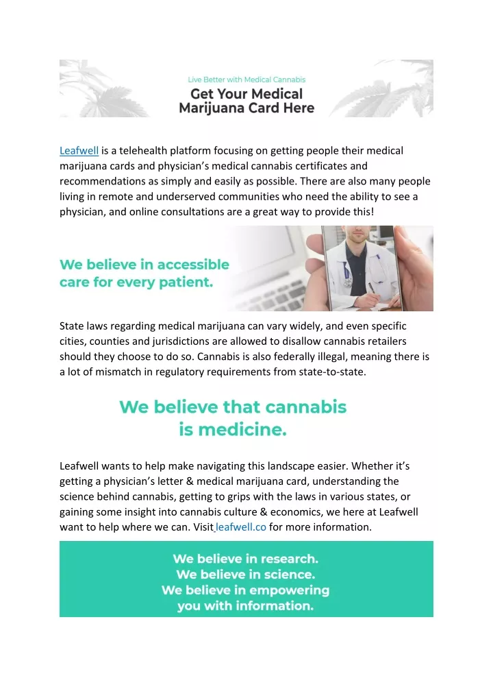 leafwell is a telehealth platform focusing