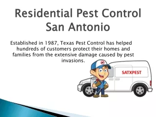 Residential Pest Control San Antonio-Satxpest.com