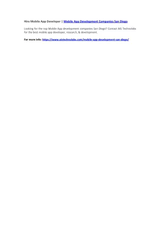 hire mobile app developer mobile app development