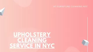 Upholstery Cleaning Service in NYC
