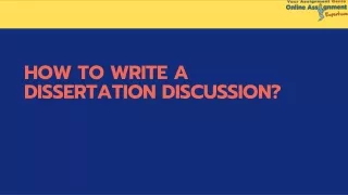 how to write a dissertation discussion