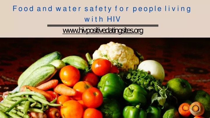 food and water safety for people living with hiv
