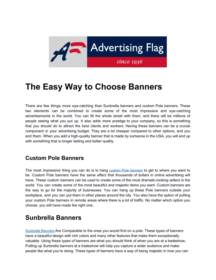 the easy way to choose banners