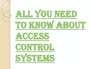 How the Access Control Systems will Help in Ensuring the Security of the Place?