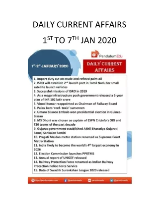 daily current affairs