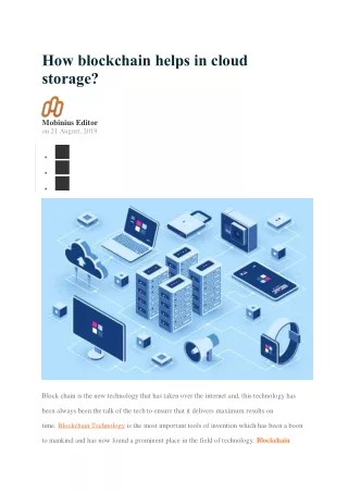 how blockchain helps in cloud storage