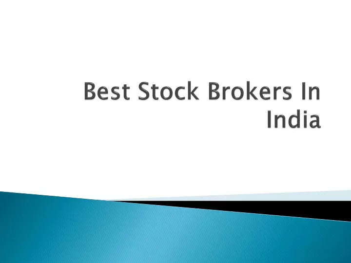 best stock brokers in india